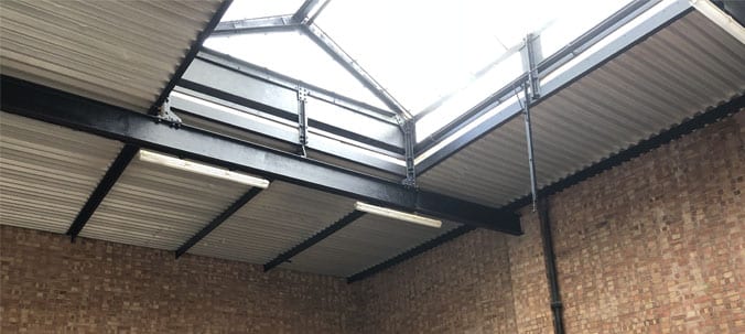 sunroof in an industrial building